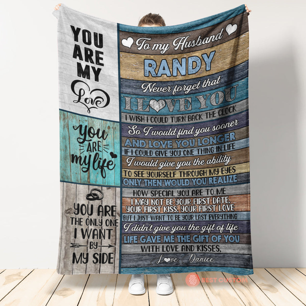 Best Valentine Gift For Husband, To My Husband Never Forget That I Love You Fleece Blanket Gift For Husband From Wife Birthday Gift Home Decor Bedding Couch Sofa Soft 1673670089555.jpg