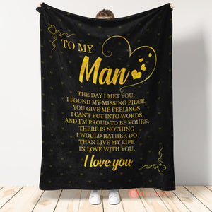 Best Valentine Gift For Husband, To My Man The Day I Met You Blanket Gift For Man Husband Boyfriend From Wife Girl Friend Home Decor Bedding Couch Sofa Soft And Comfy Cozy 1673670915011.jpg
