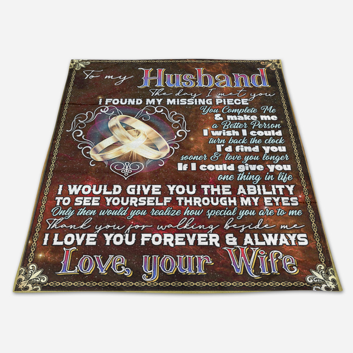 Gift For Husband Blanket The Day I Met You I Found My Missing Piece Ring Couple Home Decor Bedding Couch Sofa Soft And Comfy Cozy 1673671235625.jpg