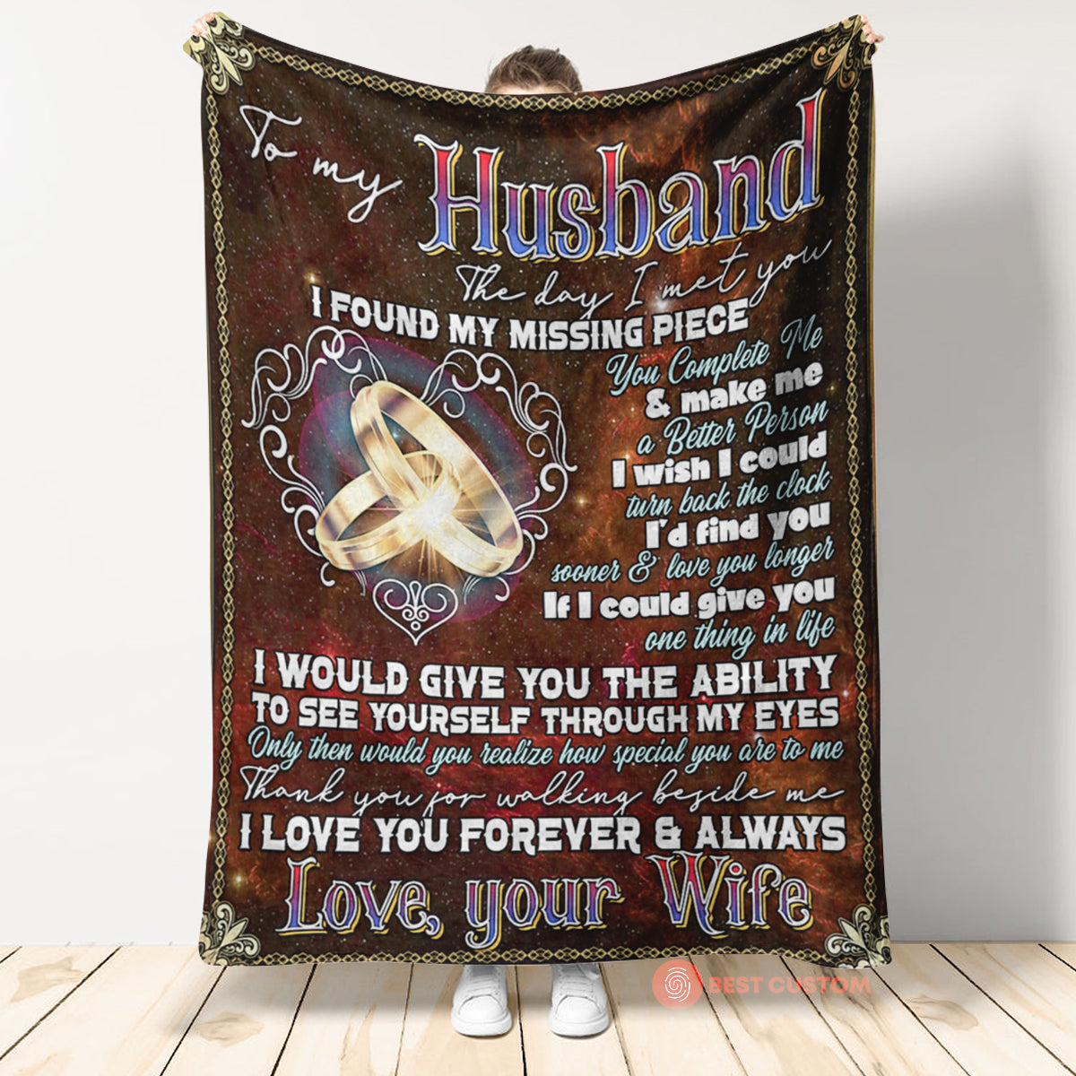 Gift For Husband Blanket The Day I Met You I Found My Missing Piece Ring Couple Home Decor Bedding Couch Sofa Soft And Comfy Cozy 1673671235971.jpg