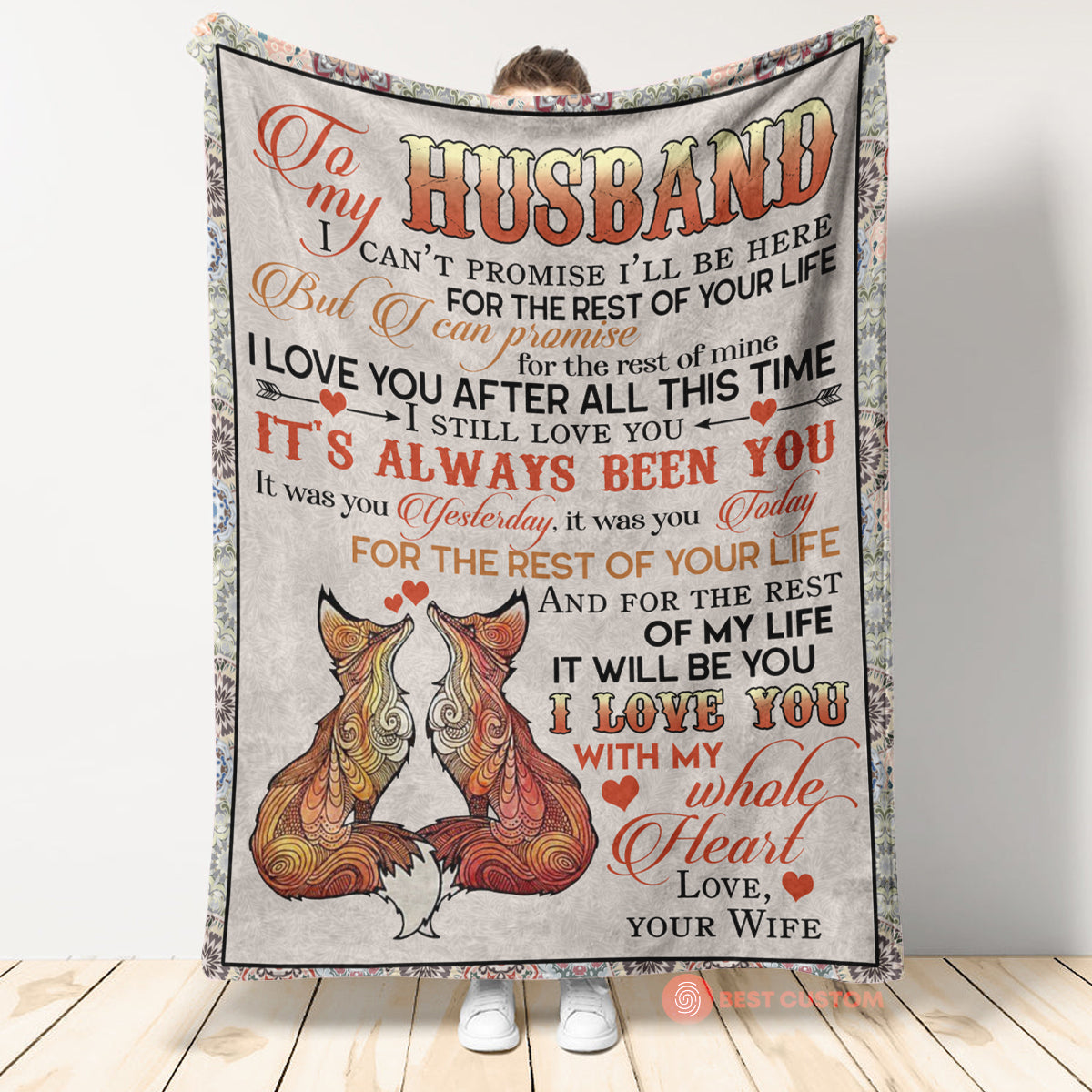 Best Valentine Gift For Husband Fox, For The Rest Of Your Life,fleece Blanket,gift For Husband Home Decor Bedding Couch Sofa Soft And Comfy Cozy 1673853309320.jpg