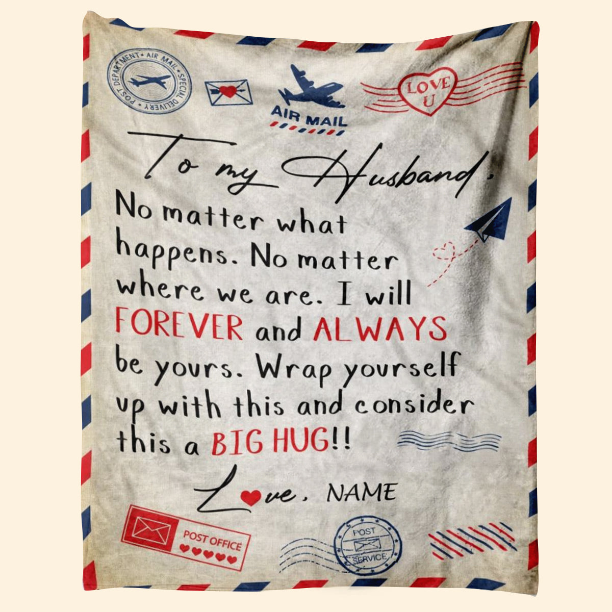 Best Valentine Gift For Husband, No Matter What Happens Fleece Blanket Gift For Husband From Wife Birthday Gift Home Decor Bedding Couch Sofa Soft 1673853515234.jpg