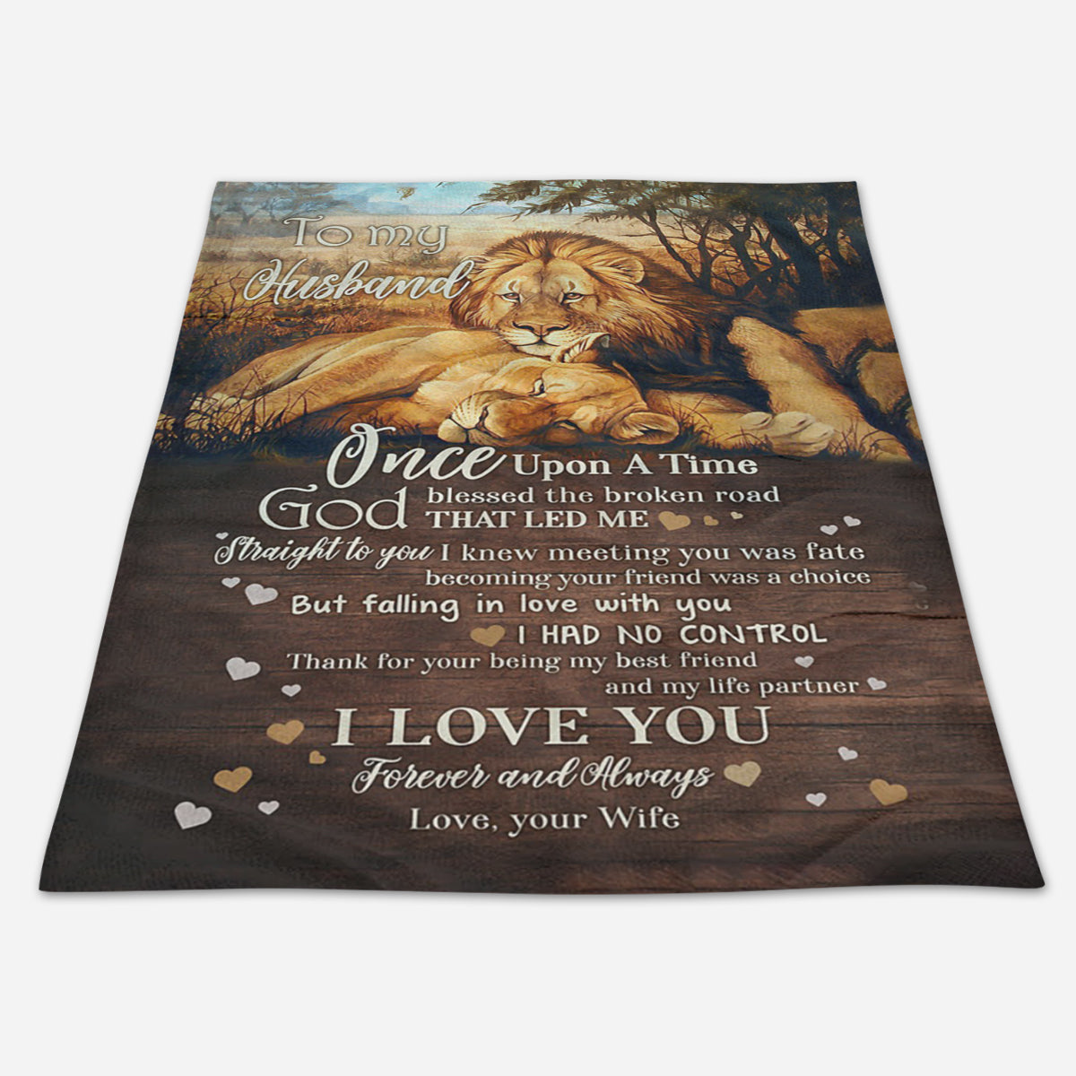 Best Valentine Gift For Husband, To My Husband Thank For Your Being My Best Friend Lions Art Fleece Blanket 1673853975896.jpg