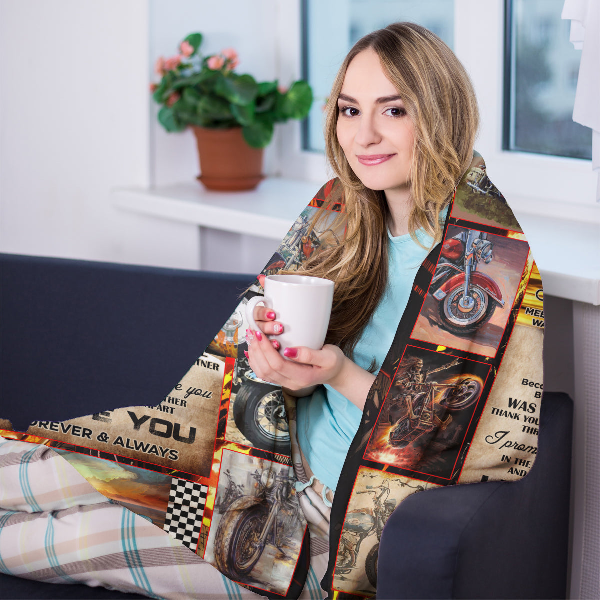 Best Valentine Gift For Husband, My Husband Is The Hottest Biker Blanket Gift For Husband From Wife Gift For Biker Home Decor Bedding Couch Sofa Soft And Comfy Cozy 1673855333676.jpg