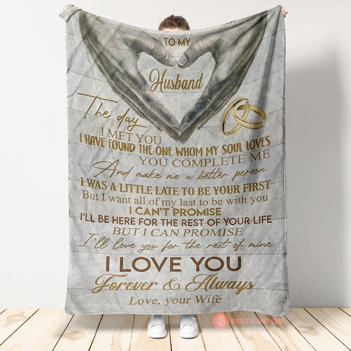 Best Valentine Gift For Husband, The Day I Met You I Have Found The One Whom My Soul Loves Gift From Wife Fleece Blanket - Quilt Blanket 1673855685491.jpg