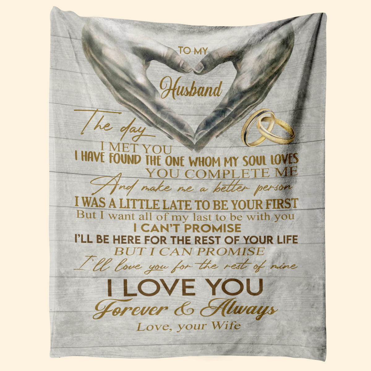 Best Valentine Gift For Husband, The Day I Met You I Have Found The One Whom My Soul Loves Gift From Wife Fleece Blanket - Quilt Blanket 1673855685501.jpg