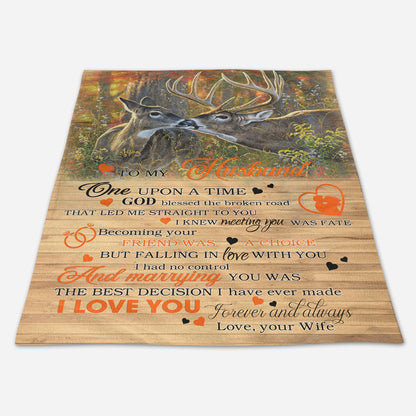 Best Valentine Gift For Husband Blanket, To My Husband I Love You Forever And Always Fleece Blanket 1673861616944.jpg