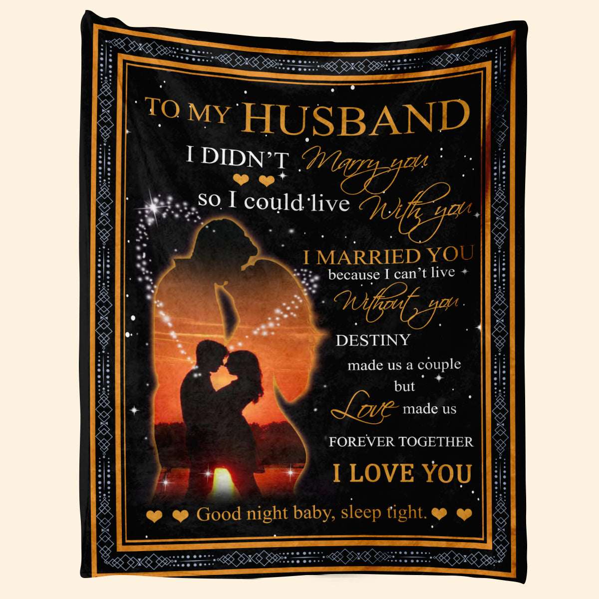 Best Valentine Gift For Husband Blanket, To My Husband I Love You Good Night Baby, Sleep Tight 1673861805830.jpg