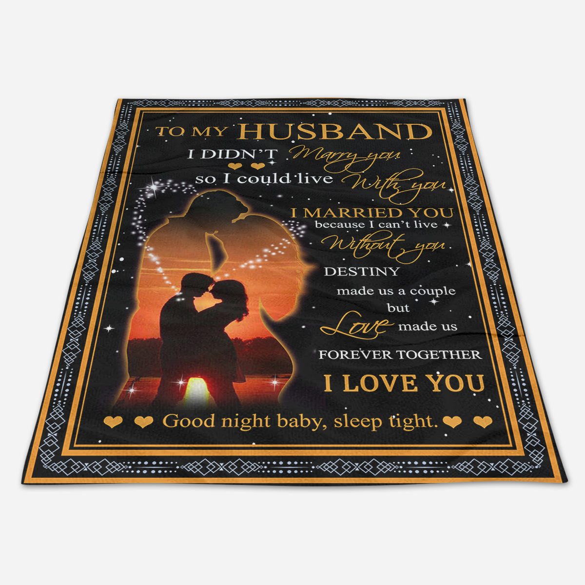 Best Valentine Gift For Husband Blanket, To My Husband I Love You Good Night Baby, Sleep Tight 1673861805926.jpg