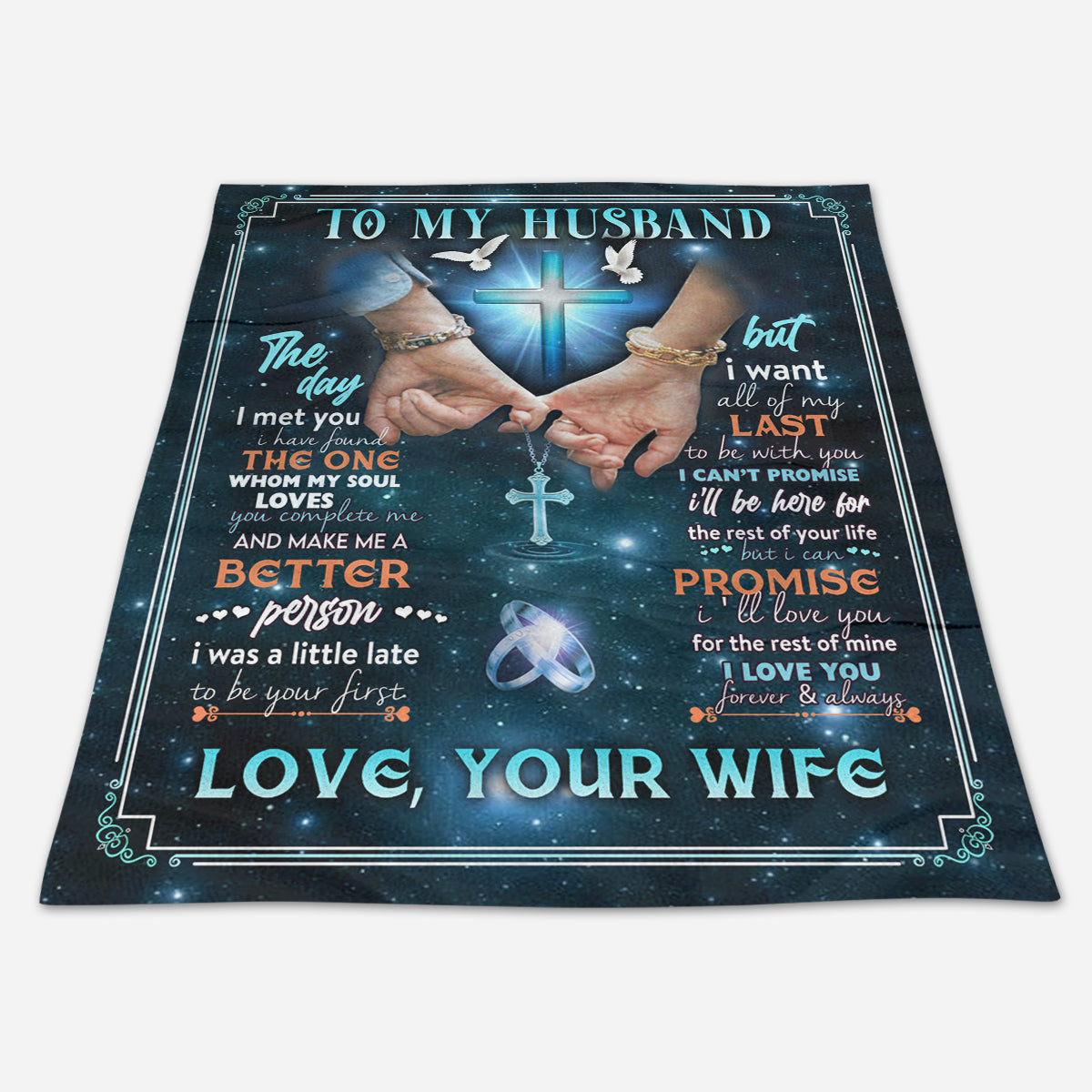 Best Valentine Gift For Husband Blanket, To My Husband I Love You Forever & Always Hand In Hand - Love From Wife 1673862764777.jpg