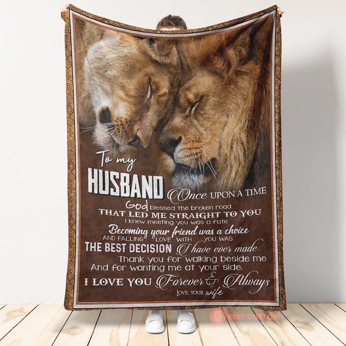 Best Valentine Gift For Husband Lion, Love You Forever And Always,soft Blanket, Fleece Blanket,gift For Husband Home Decor Bedding Couch Sofa Soft And Comfy Cozy 1673938824282.jpg