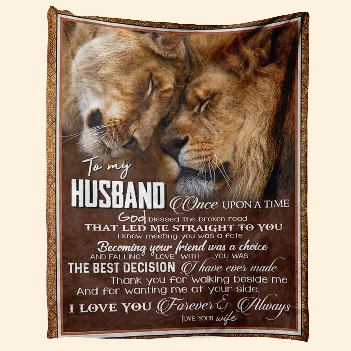 Best Valentine Gift For Husband Lion, Love You Forever And Always,soft Blanket, Fleece Blanket,gift For Husband Home Decor Bedding Couch Sofa Soft And Comfy Cozy 1673938824361.jpg