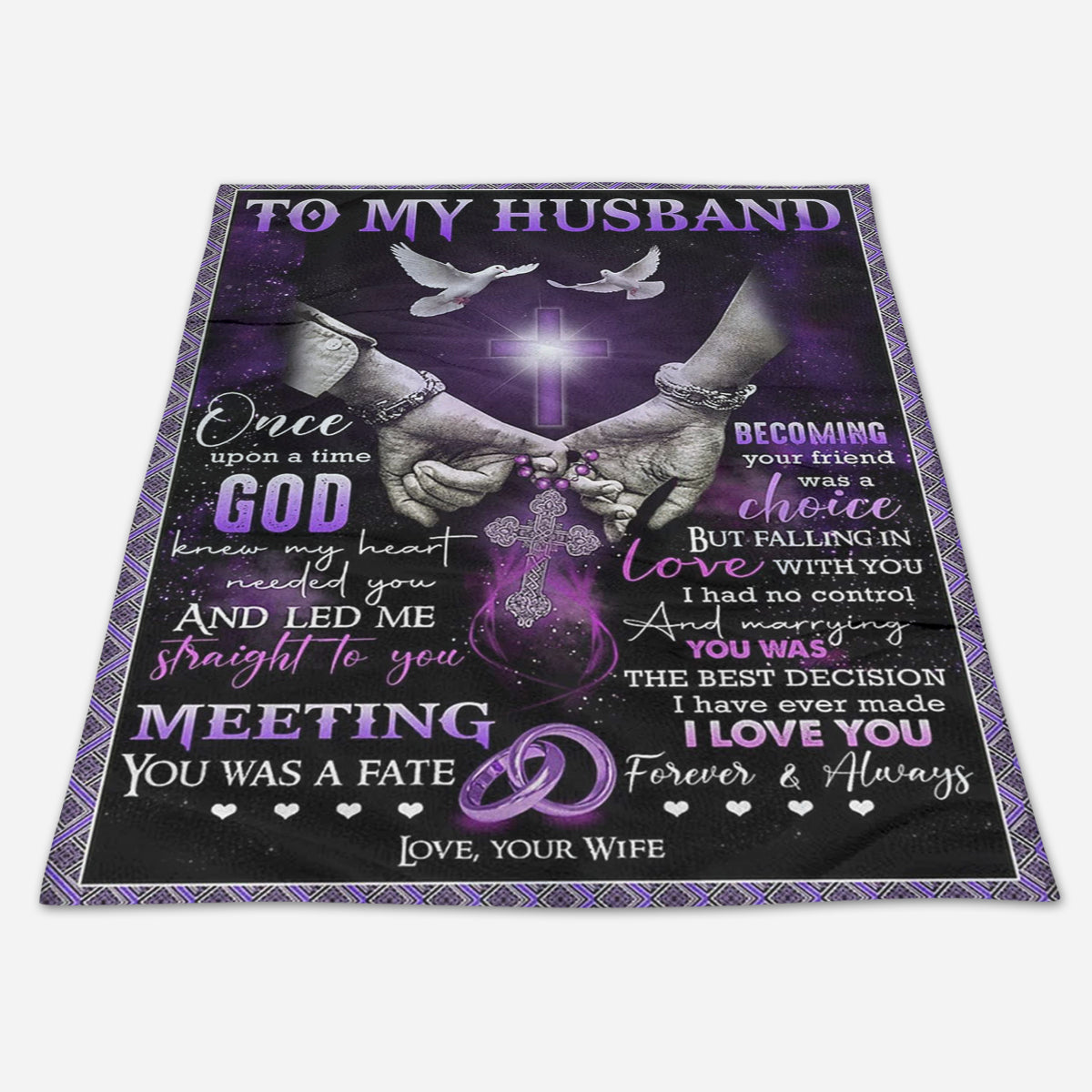 Best Valentine Gift For Husband, I Love You The Most Purple Blanket Gift For Husband From Wife Birthday Gift Home Decor Bedding Couch Sofa Soft And Comfy Cozy 1673943296039.jpg