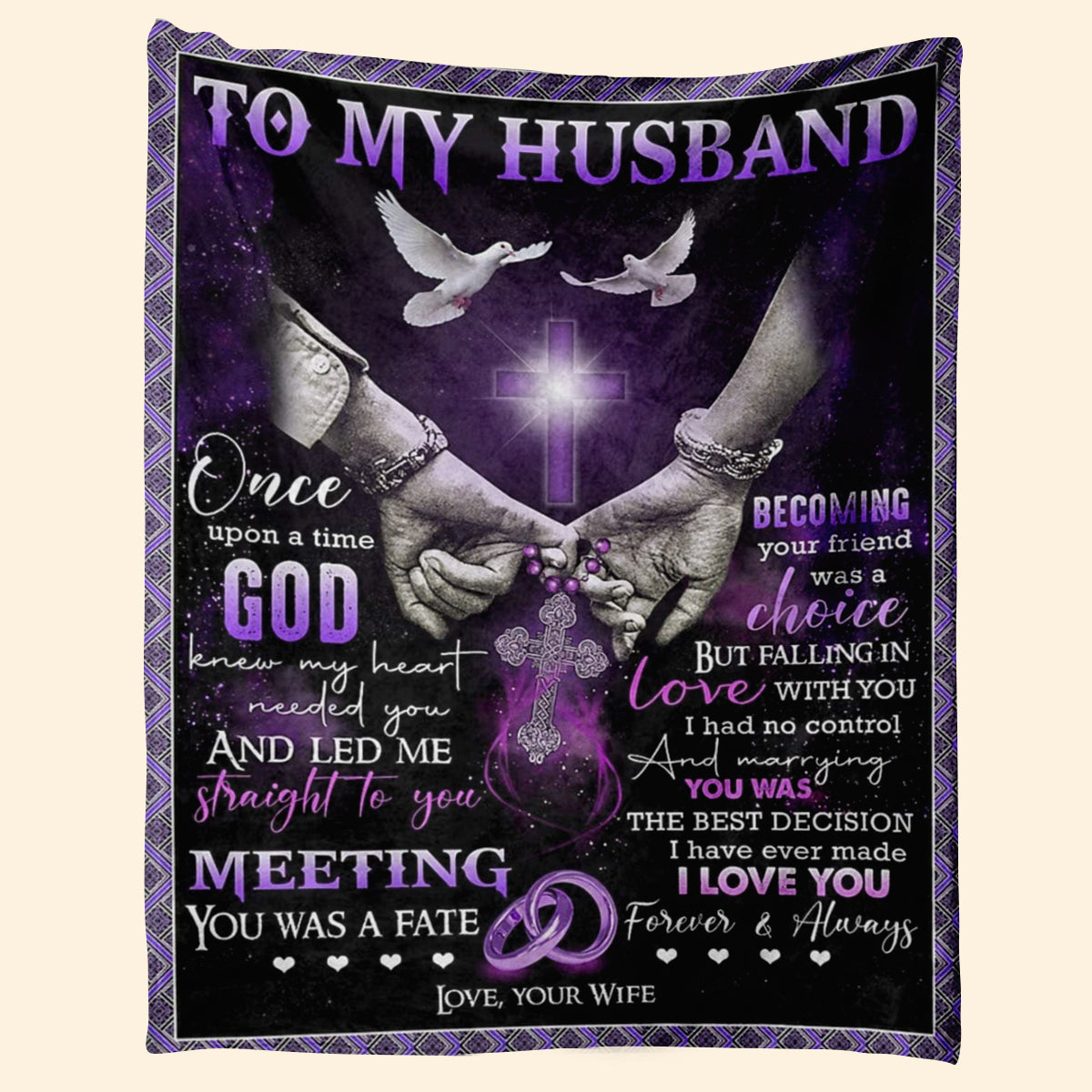 Best Valentine Gift For Husband, I Love You The Most Purple Blanket Gift For Husband From Wife Birthday Gift Home Decor Bedding Couch Sofa Soft And Comfy Cozy 1673943296272.jpg
