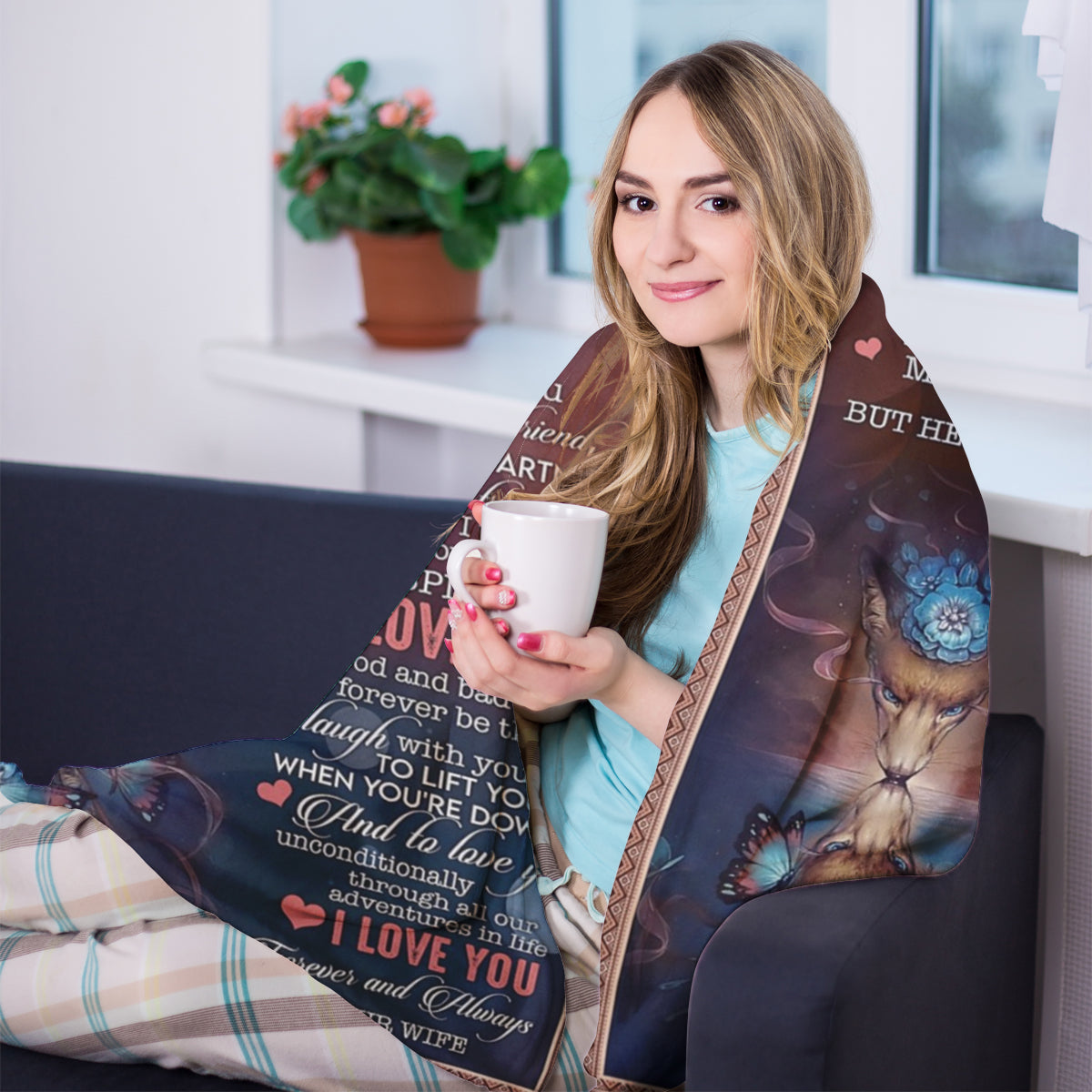 Best Valentine Gift For Husband, Marrying A Perfect Freaking Husband Fleece Blanket Gift For Husband, For Valentine's Day Home Decor Bedding Couch Sofa Soft And Comfy Cozy 1673943824998.jpg