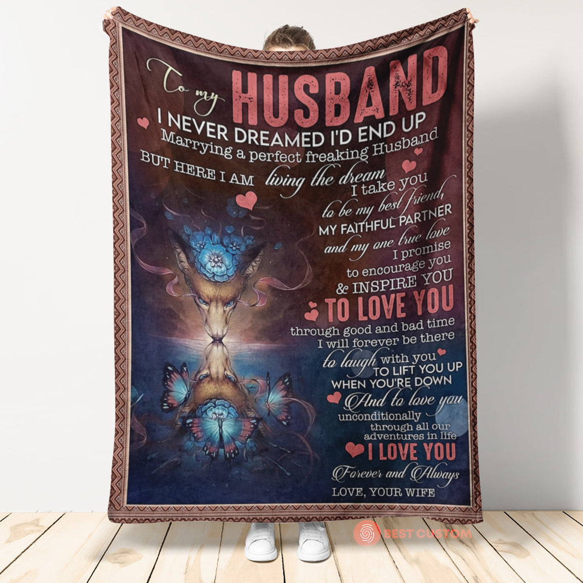 Best Valentine Gift For Husband, Marrying A Perfect Freaking Husband Fleece Blanket Gift For Husband, For Valentine's Day Home Decor Bedding Couch Sofa Soft And Comfy Cozy 1673943825621.jpg