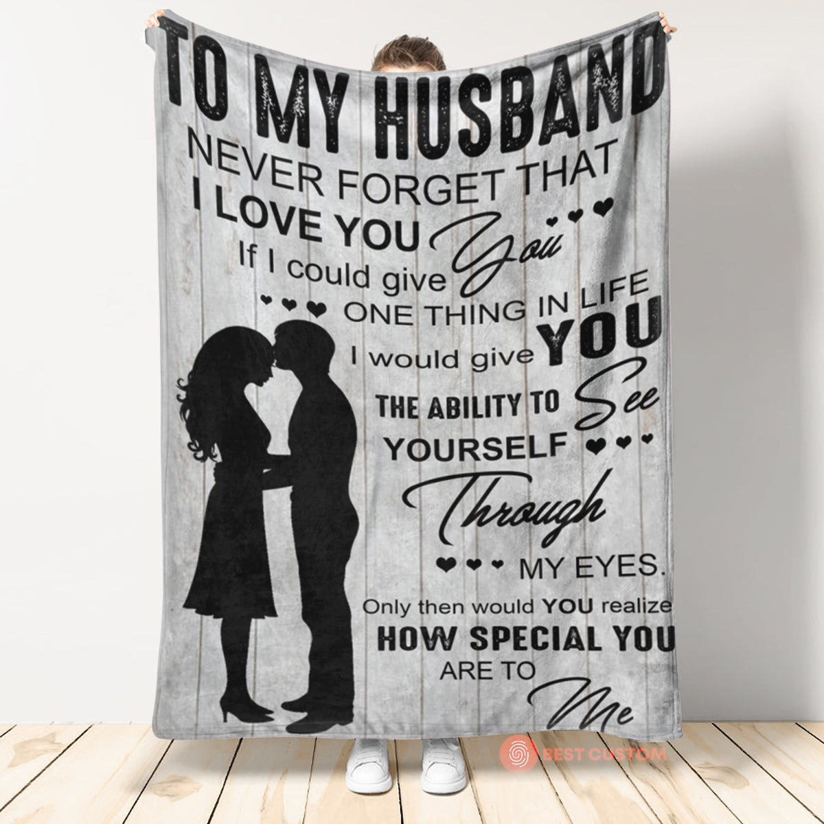Best Valentine Gift For Husband Blanket. Fleece Blankets,i Love You, Love Your Wife.gift For Husband Family Home Decor Bedding Couch Sofa Soft And Comfy Cozy 1673944377098.jpg