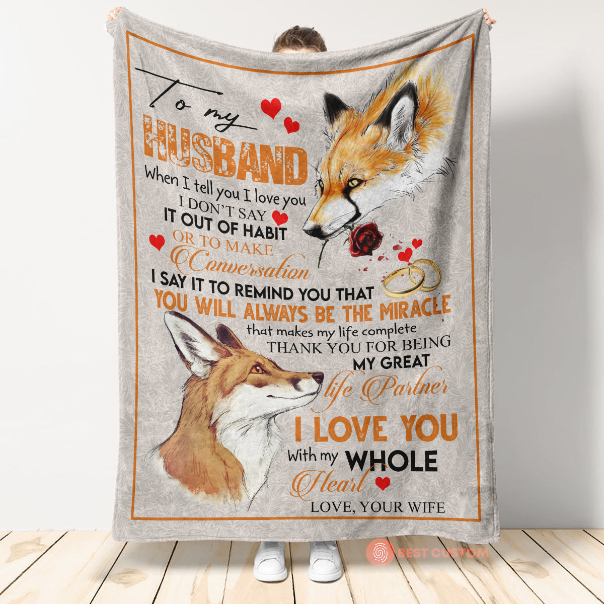 Best Valentine Gift For Husband, When I Tell You I Love You. Gift For Husband Family Home Decor Bedding Couch Sofa Soft And Comfy Cozy 1673944474256.jpg