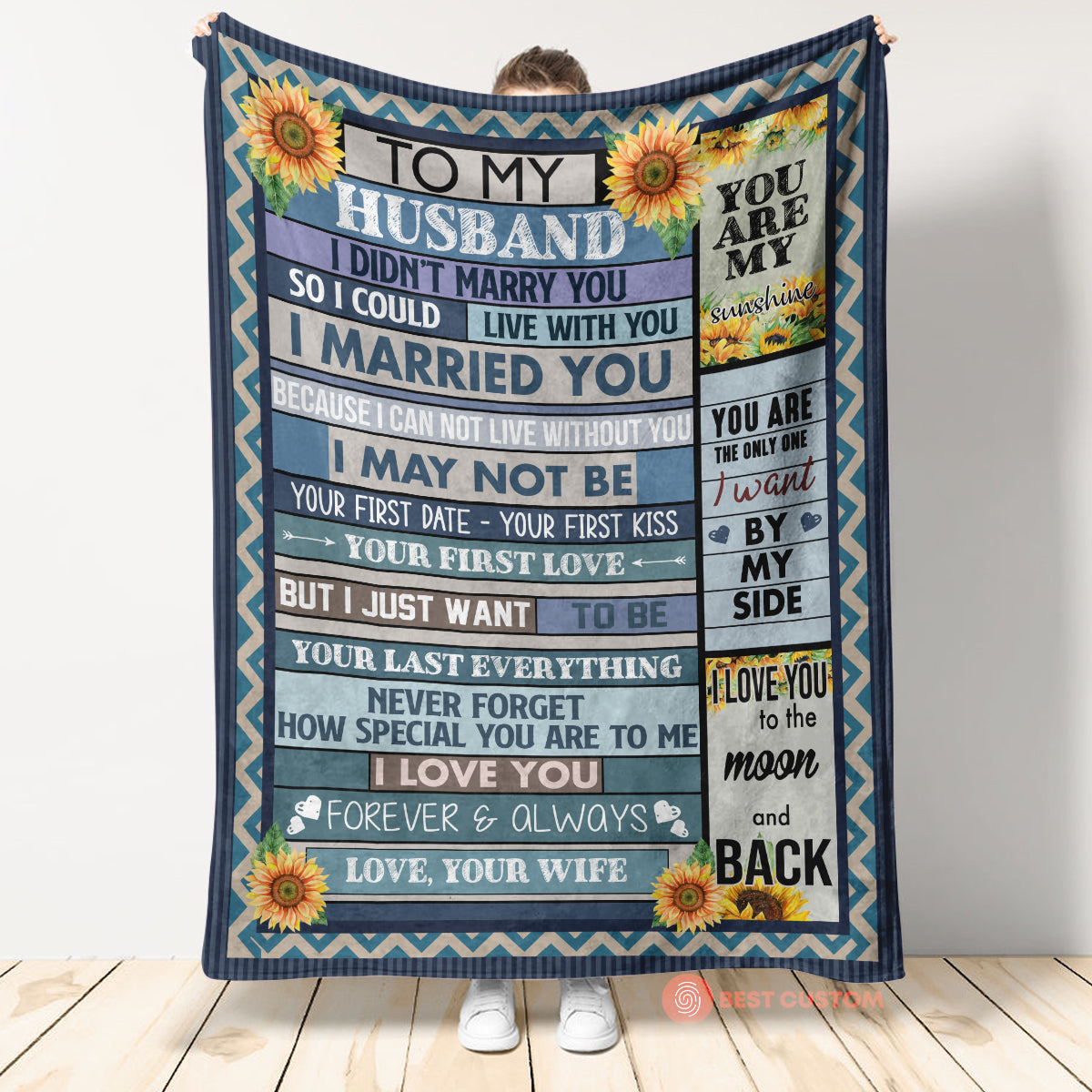 Best Valentine Gift For Husband,fleece Blanket, You Are My Sunshine.gift For Husband Family Home Decor Bedding Couch Sofa Soft And Comfy Cozy 1673944575879.jpg