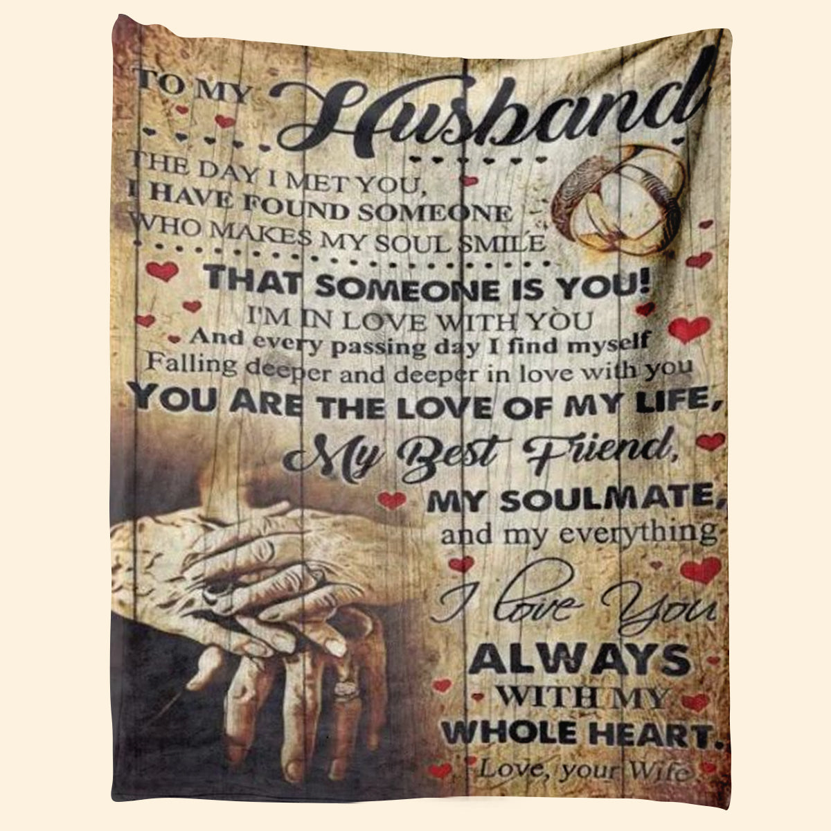 Best Valentine Gift For Husband, I Love You Always With My Whole Heart Fall In Love Fleece Blanket Gift For Husband From Wife Home Decor Bedding Couch Sofa Soft And Comfy Cozy 1673944901144.jpg