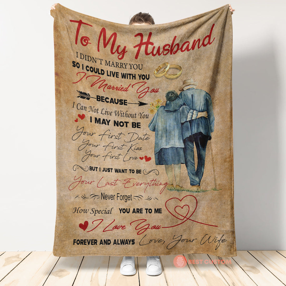 Best Valentine Gift For Husband Blanket, I Didn't Marry You So I Could Live With You Blanket, Husband Gift, Anniversary For Gift Fleece Blanket Birthday Gift Home Decor Bedding Couch Sofa Soft And Com 1673945003256.jpg