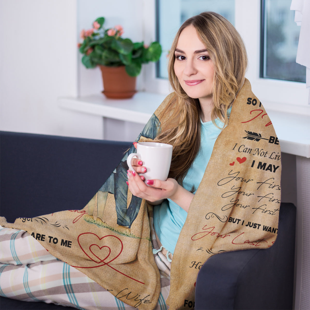 Best Valentine Gift For Husband Blanket, I Didn't Marry You So I Could Live With You Blanket, Husband Gift, Anniversary For Gift Fleece Blanket Birthday Gift Home Decor Bedding Couch Sofa Soft And Com 1673945003344.jpg