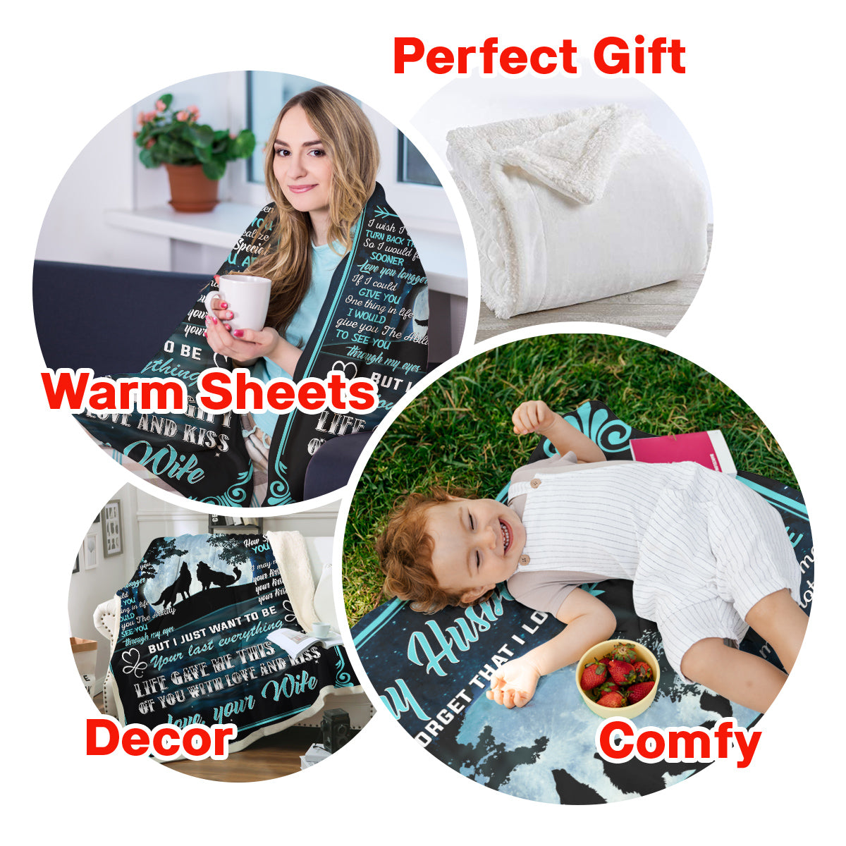 Best Valentine Gift For Husband, Never Forget That I Love You Wolves Silhouette Premium Fleece Blanket Gift For Husband From Wife Home Decor Bedding Couch Sofa Soft And Comfy Cozy 1673945105068.jpg