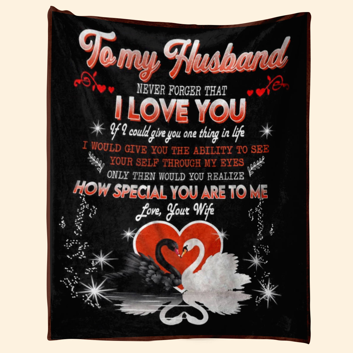 Best Valentine Gift For Husband, Never Forget That I Love You Blanket, Swan Couple Blanket, Husband Blanket, Gift For Husband, Birthday Special,family Home Decor Bedding Couch Sofa Soft And Comfy Cozy 1673945189824.jpg