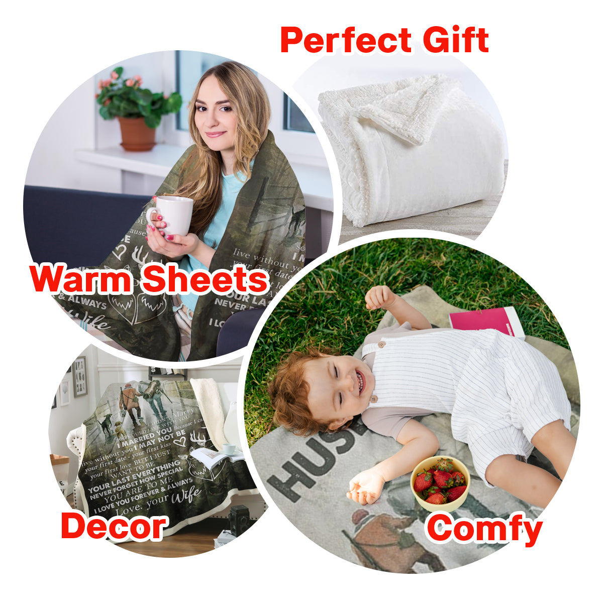 Best Valentine Gift For Husband, I Love You Forever And Always Love Your Wife Deer Hunting Blanket, Gift For Husband Deer Hunting Couple Gift Home Decor Bedding Couch Sofa Soft And Comfy Cozy 1674025996396.jpg