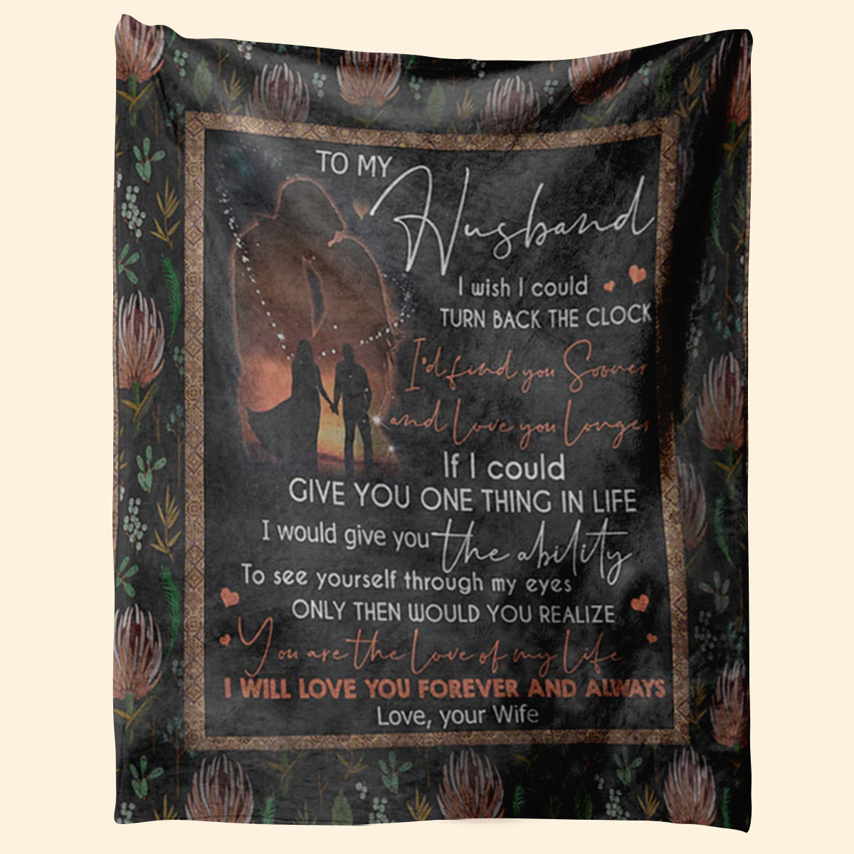 My Husband Protea Flower You Are The Love Of My Life Gift From Wife Fleece Blanket - Quilt Blanket 1674028255918.jpg