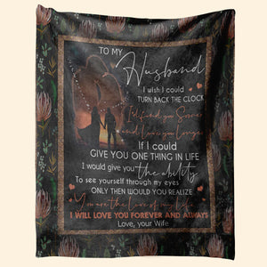 My Husband Protea Flower You Are The Love Of My Life Gift From Wife Fleece Blanket - Quilt Blanket 1674028255918.jpg