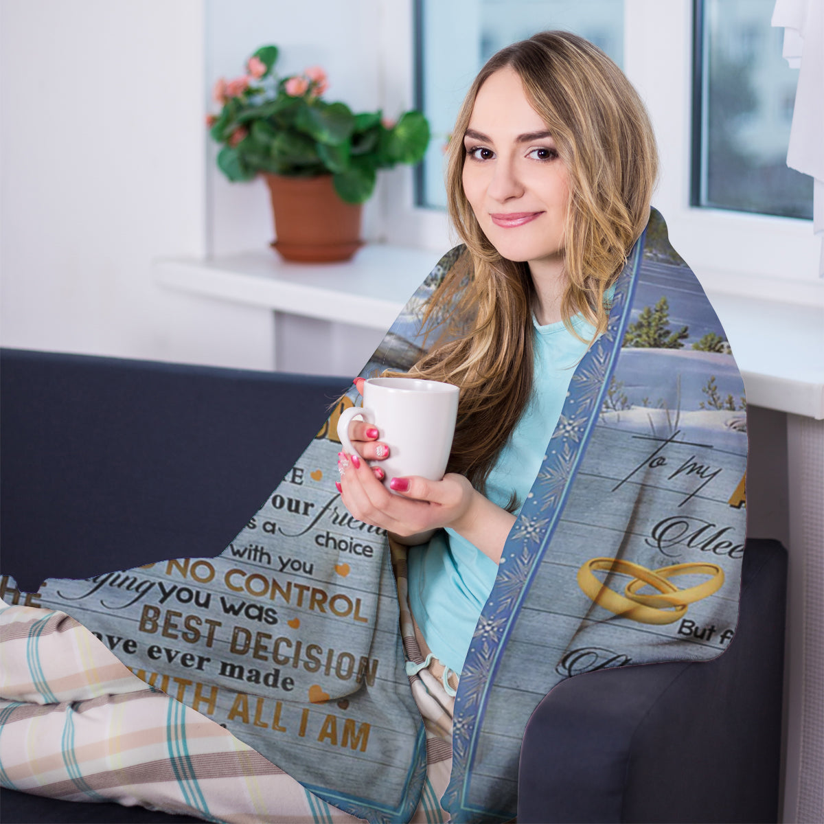 My Husband Wolf Couple Fate Choice Best Decision Gift From Wife Fleece Blanket - Quilt Blanket 1674028508788.jpg