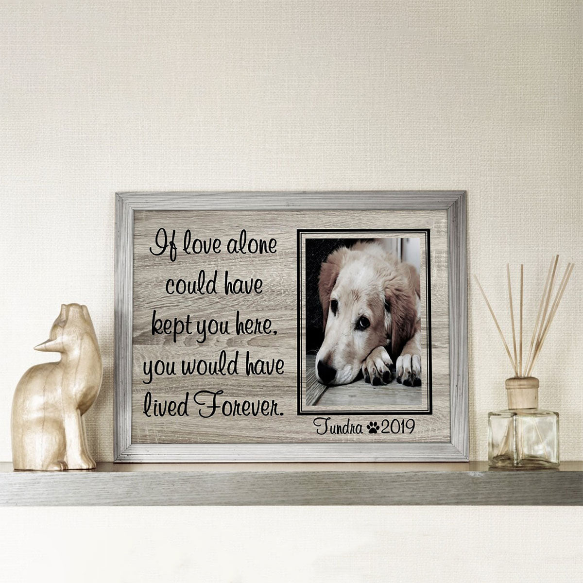 Dead Dog Picture Frame - If Love Alone Could Have Kept You Here - Memorial Dog Gift 1678872235730.jpg