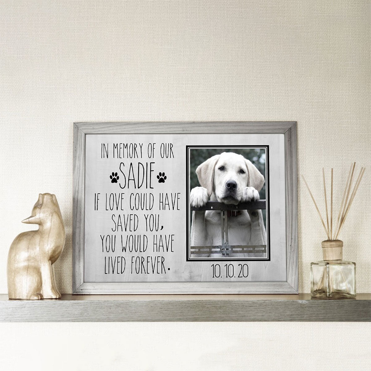 Deceased Dog Picture Frame - If Love Could Have Saved You - Dog Memorial Gifts For Men 1678872241099.jpg