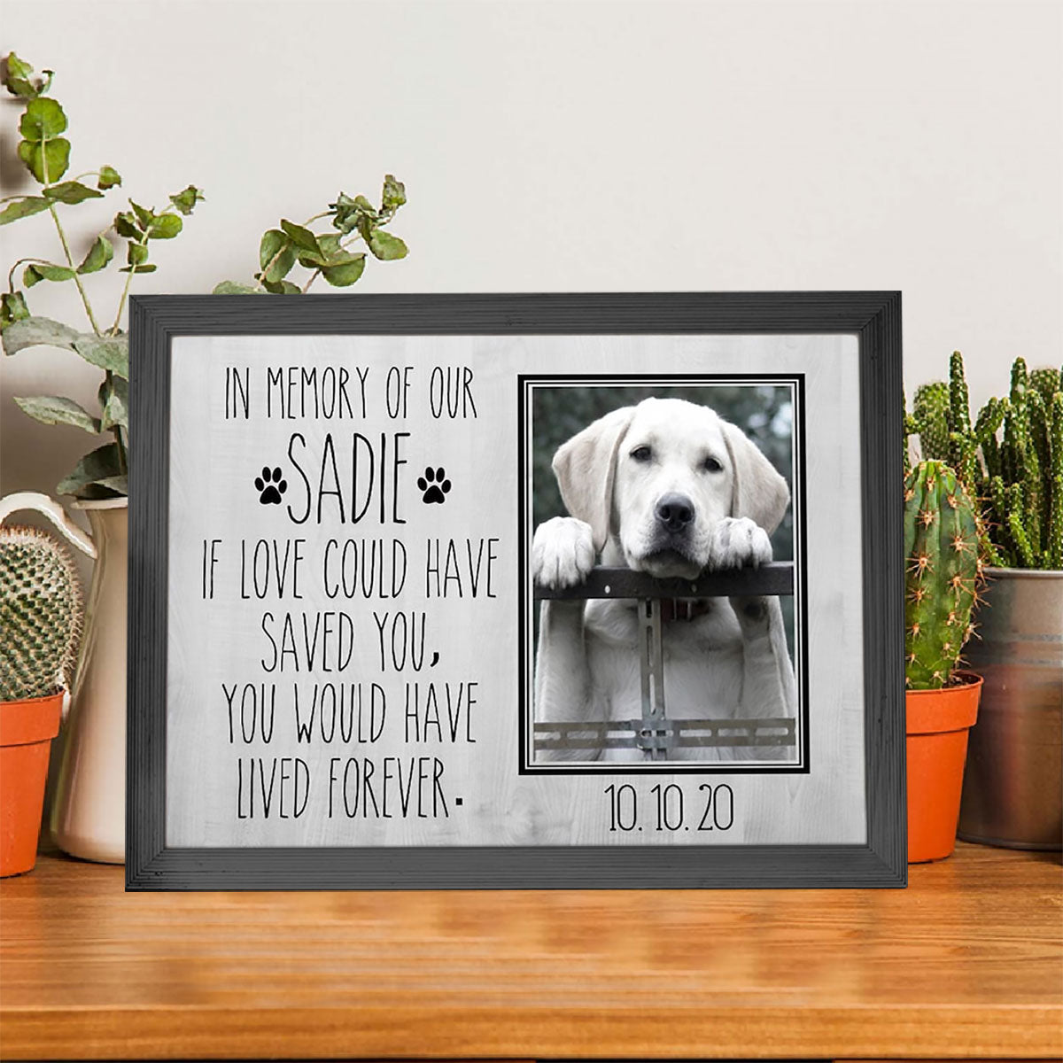 Deceased Dog Picture Frame - If Love Could Have Saved You - Dog Memorial Gifts For Men 1678872241162.jpg