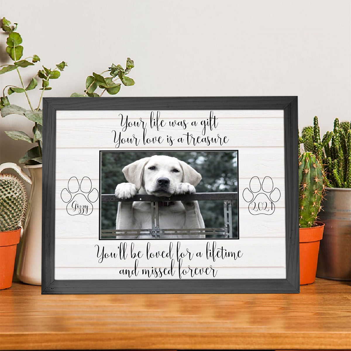 Dog In Heaven Picture Frame - Your Life Were A Gift - Puppy Memorial Gift 1678872244406.jpg