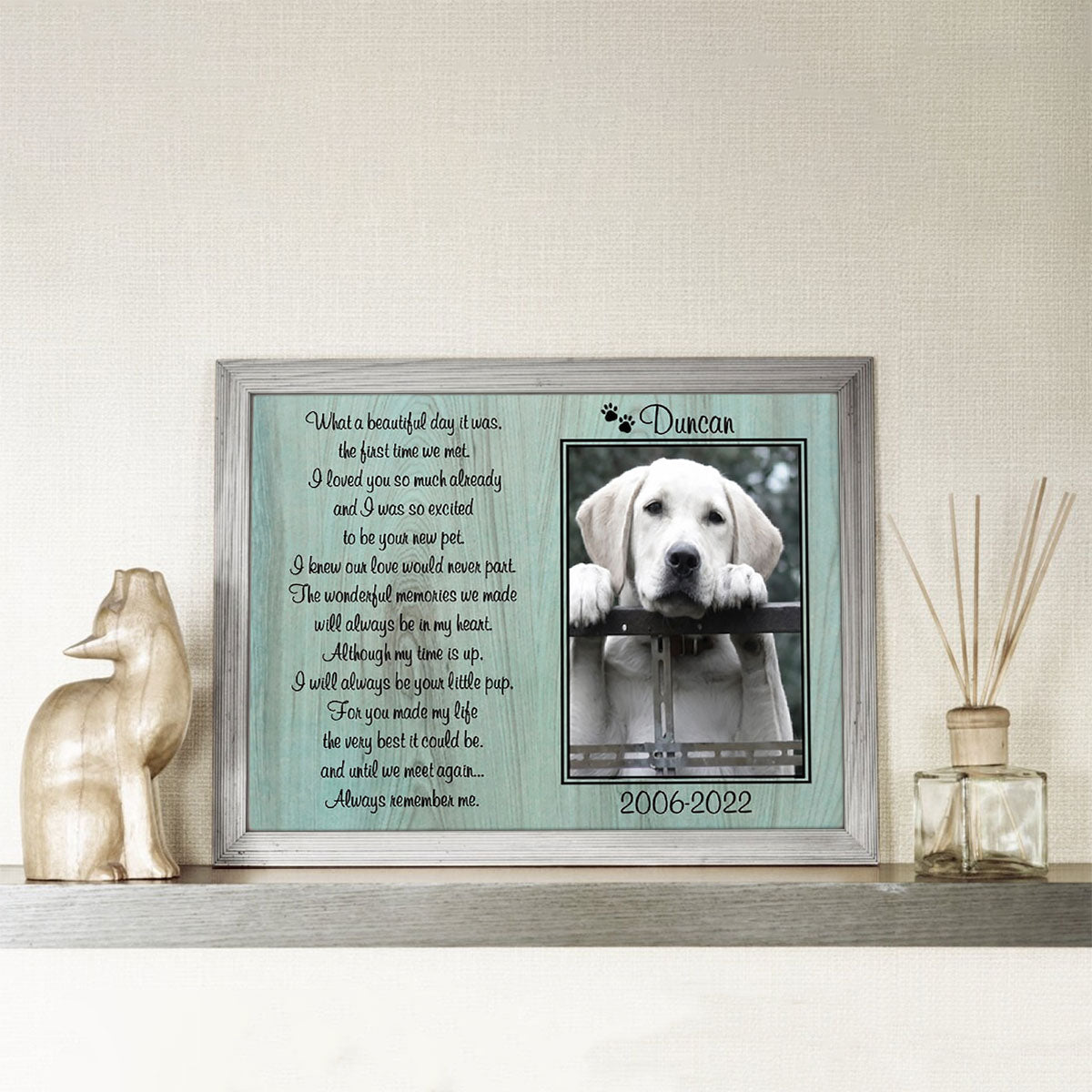 Dog Loss Picture Frame - Until We Meet Again - Best Dog In Memory Of Gifts 1678872248320.jpg