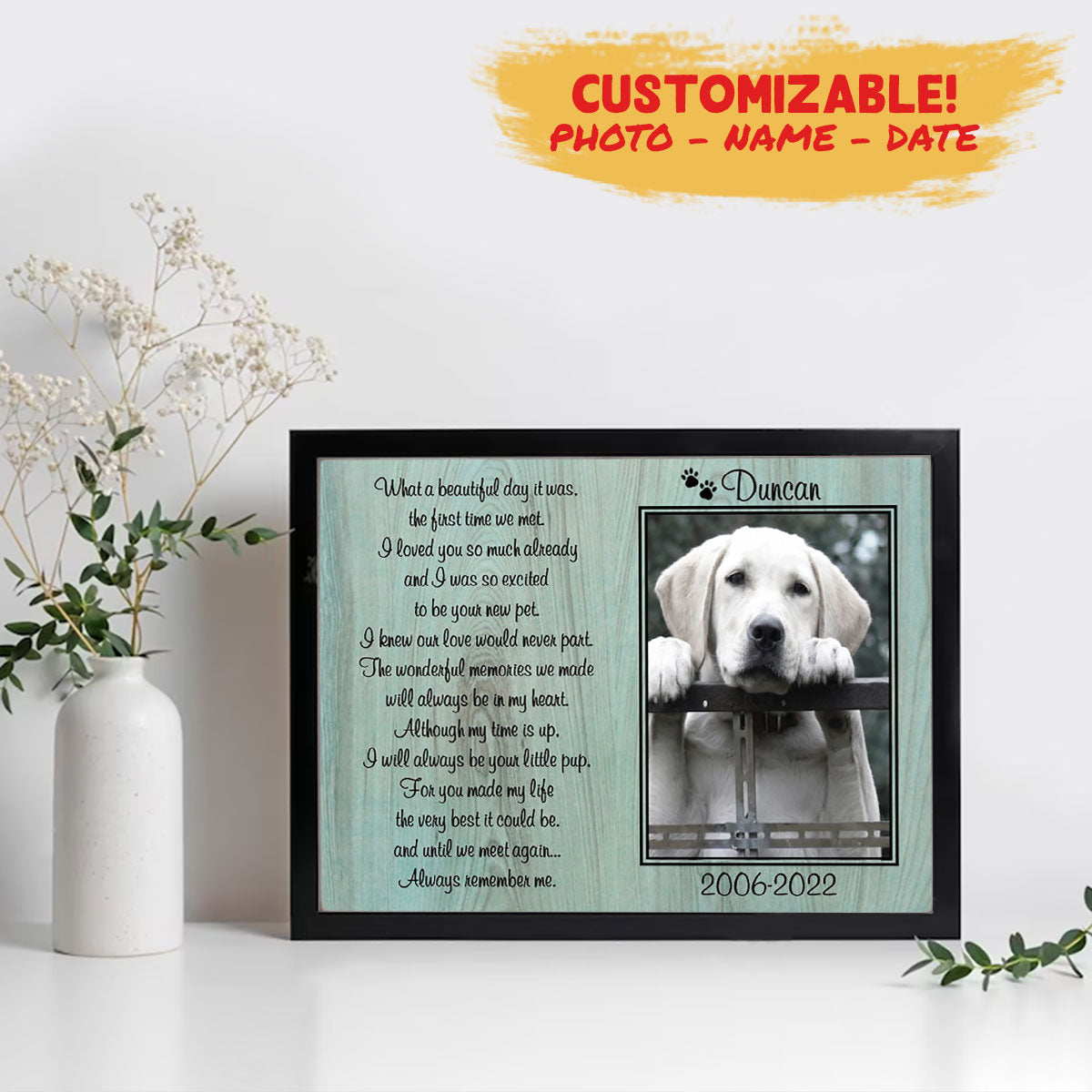 Dog Loss Picture Frame - Until We Meet Again - Best Dog In Memory Of Gifts 1678872248363.jpg