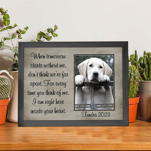 Dog Memorial Collage Frame - I Am Right Here Inside Your Heart - In Memory Dog Gifts 1678872251680.jpg