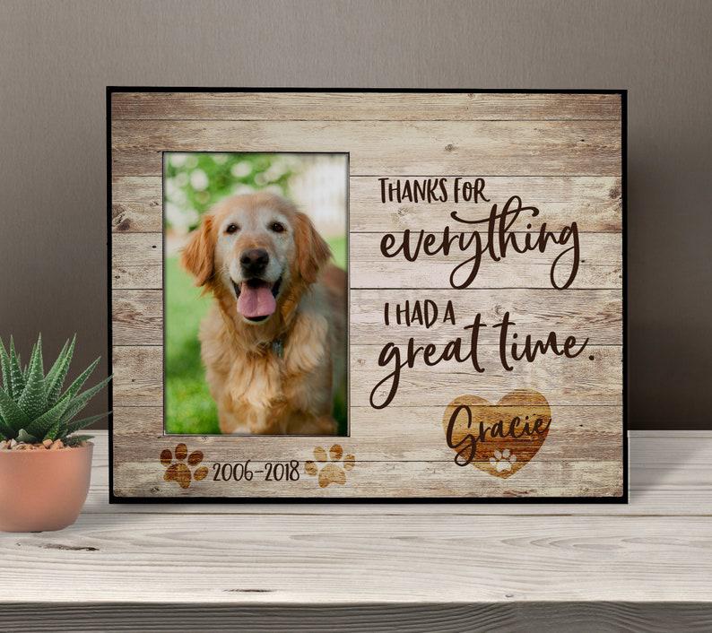 Loss Of Pet Gift | Pet Frame Memorial | Thanks For Everything Pet Frame | Personalized Pet Memorial Frame - Great Gift For Loss Of Pet 1678874520811.jpg