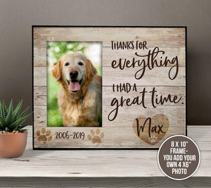 Loss Of Pet Gift | Pet Frame Memorial | Thanks For Everything Pet Frame | Personalized Pet Memorial Frame - Great Gift For Loss Of Pet 1678874522173.jpg
