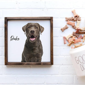 Custom Pet Photo Print Canvas, Oil Effect On Canvas, Framed Photo On Canvas, Multiple Sizes & Stain Options, 1678874536821.jpg