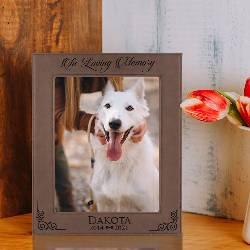 Custom Dog Memorial Picture Frame, Pet Remembrance Frame, Dog Loss Frame, Pet Sympathy Gift, Personalized Pet Frame Memorial, Pet Loss Gift 1678874542499.jpg