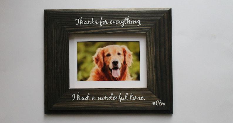 Dog Memorial Picture Frame Personalized, 5x7, Pet Loss Gift Personalized Dog Loss Frame, Thanks For Everything, Loss Of Pet Gift, Cat Loss 1678874584194.jpg