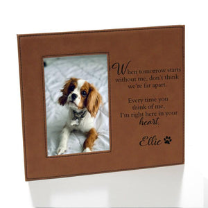 Dog Loss Gift Frame | Dog Sympathy Picture Frame | Personalized Dog Memorial Picture Frame | When Tomorrow Starts Without Me Picture Frame 1678874594737.jpg