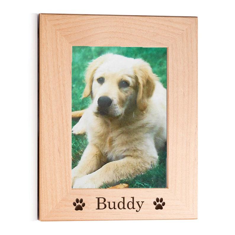 Personalized Dog Picture Frame By Lifetime Creations: Engraved Paw Print, Personalized Pet Picture Frame, Pet Memorial Frame, Ships Fast 1678874596932.jpg