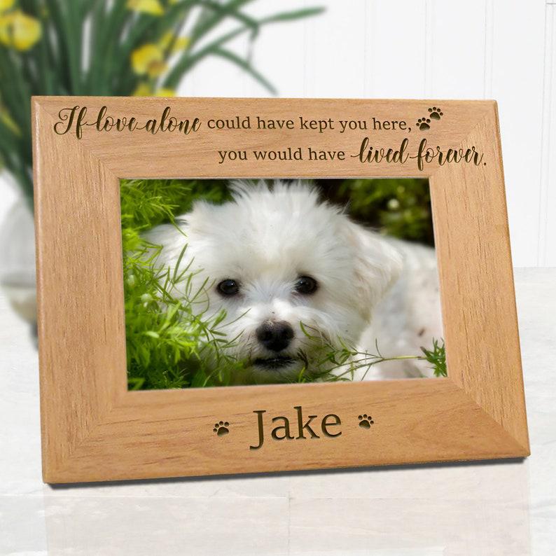 4x6 Memorial Dog Picture Frame. If Love Alone Remembrance Quote Dog Sympathy Gift. Pet Lovers Gift For Dog Mom And Dog Dad. 1678874606702.jpg
