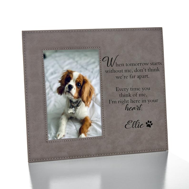 Dog Loss Gift Frame | Dog Sympathy Picture Frame | Personalized Dog Memorial Picture Frame | When Tomorrow Starts Without Me Picture Frame 1678874609850.jpg