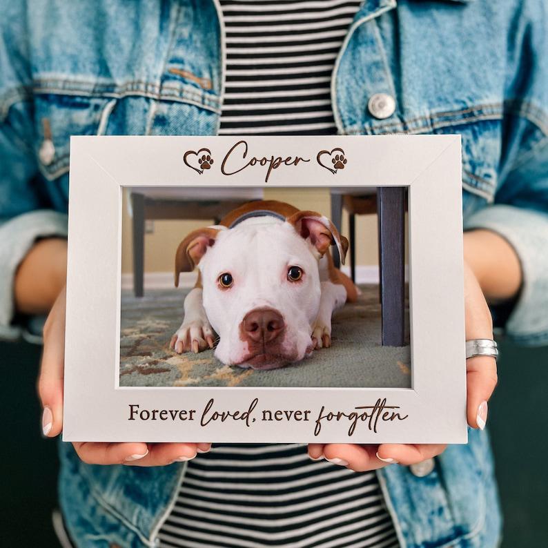 Dog Memorial Photo Frame, Personalised Pet Picture Frame, Cat Memorial Gifts, Dog Memorial Keepsake For Gift, Engraved Pet Loss Pet Memorial 1678874637934.jpg