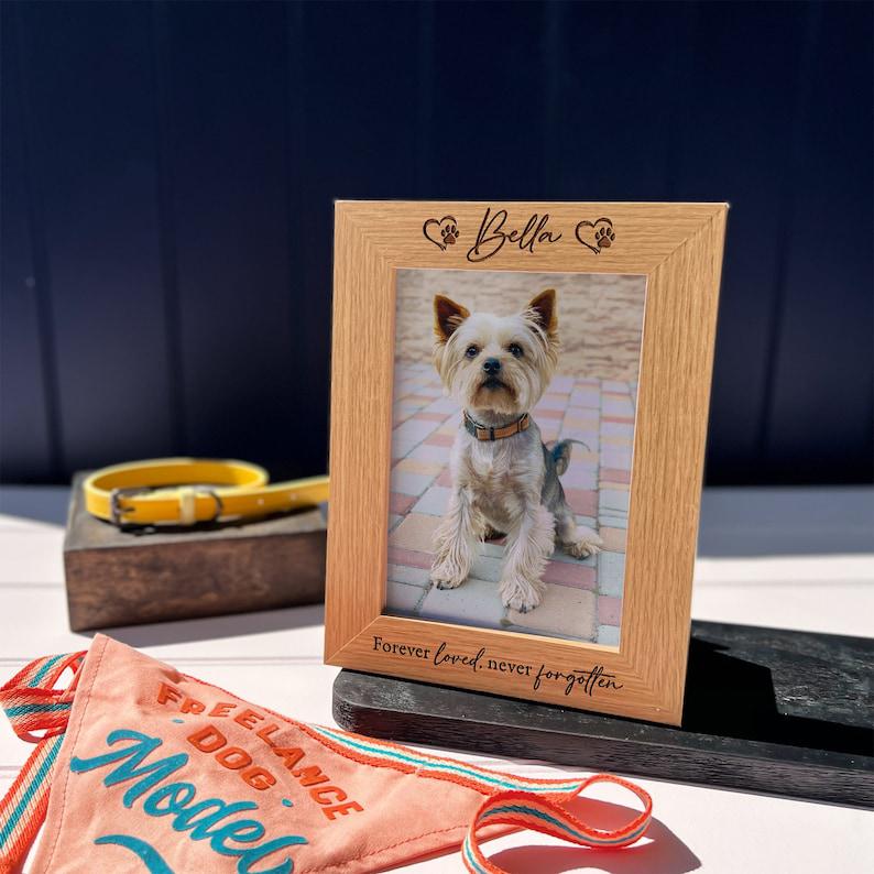 Dog Memorial Photo Frame, Personalised Pet Picture Frame, Cat Memorial Gifts, Dog Memorial Keepsake For Gift, Engraved Pet Loss Pet Memorial 1678874656691.jpg